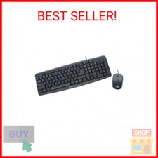 Verbatim Slimline Wired Keyboard and Mouse Combo USB Plug-and-Play Numeric Keypa