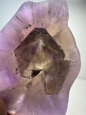 Ametrine Auralite 23 Boreal Chevron Amethyst Crystal Double Sided Polished Slice