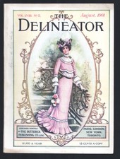 MAG: Delineator 8/1901-Fashions-pulp fiction-vintage ads-furniture-outstandin...
