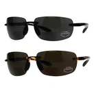 Mens Rimless Wrap Around Sport Sunglasses With Bifocal Reading Lenses