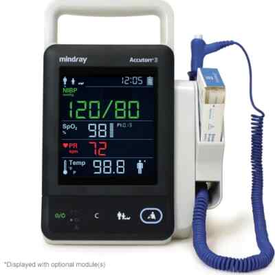 NEW ! Mindray Accutorr  3 Vital Signs Monitor, NIBP, PR, 121-001676-00