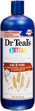 Dr Teal's Kids Bain à Bulles 3 en 1, Lavage Corps et Shampooing, Avoine et Lait, Beurre de Karité