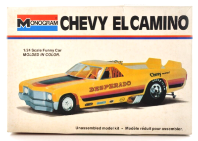 Vintage Monogram Desperado Chevy El Camino Funny Car 1/24 Model
