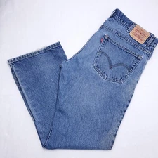 Vintage Y2k Levi's 517 Jeans Mens Size 40x32 Distressed Denim Bootcut Blue Jeans