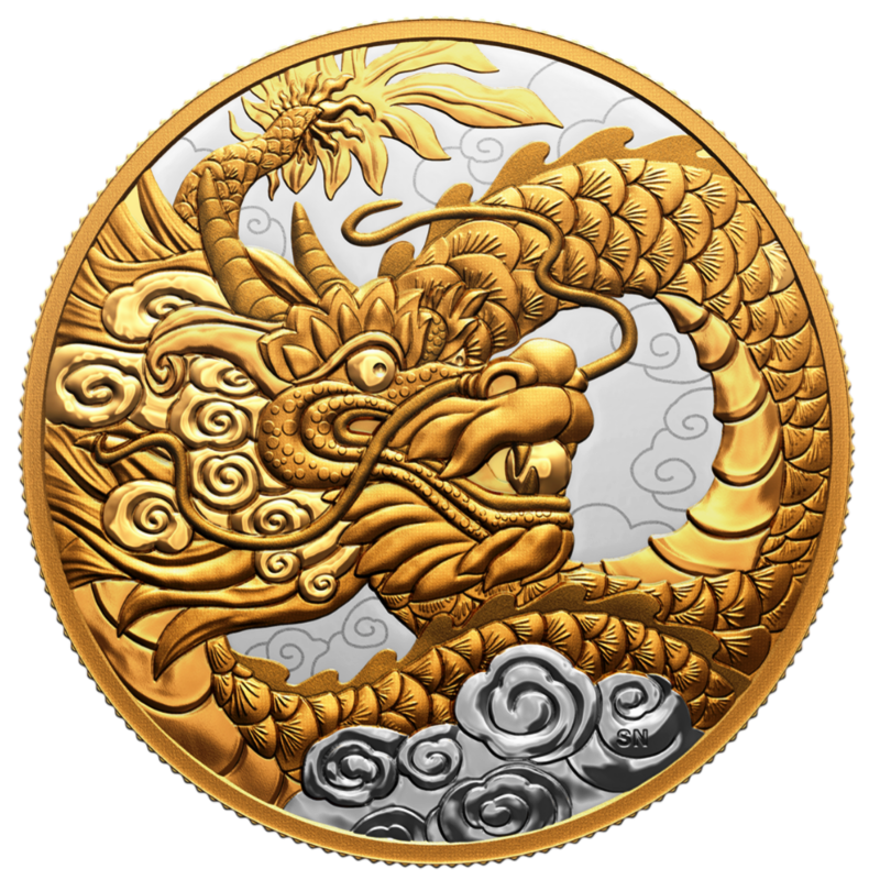 🇨🇦 Canada $50 Pure Silver 99.99% Gold Plated, 5 Oz HEAVENLY