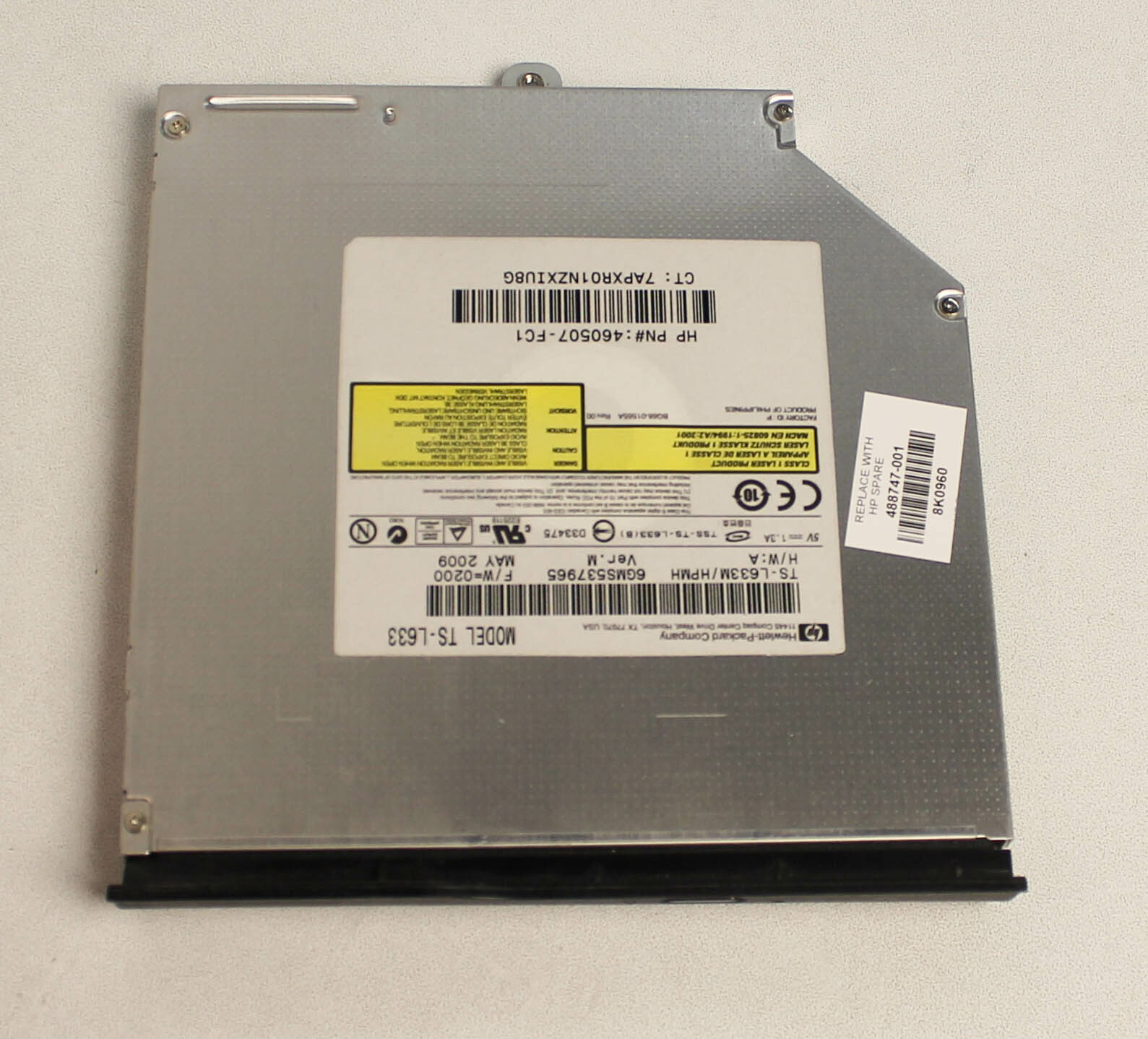 488747-001 HP DRIVE: DVD+-R/RW SUPERMULTI DUAL FORMAT DOUBLE LAYER ...