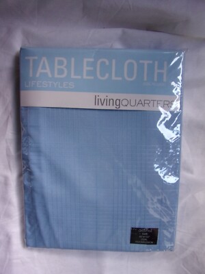 Blue Tablecloth 60'' x 102'' oval Living Quarters Lifestyles 2009S polyester