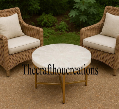 Selenite Crystal Coffee Table   Natural Stone Top, Modern Luxury Design Tabletop