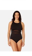 Lands' End Ladies' One Piece Swimsuit, Black, Large