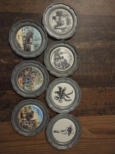 7  Untersetzer aus Metall.Vintage.