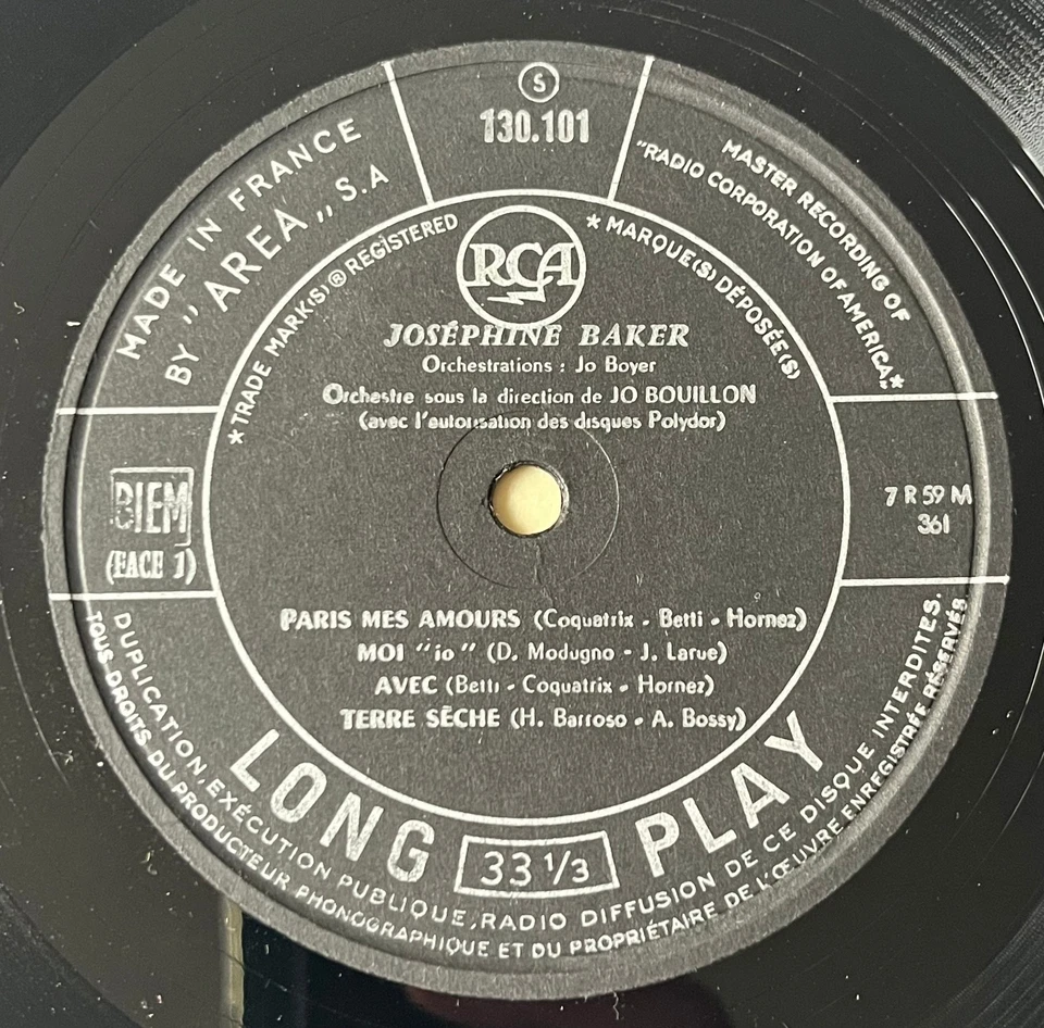 Josephine Paris Mes Amours RCA 130101 Autographe Josephine Baker ! - Photo 3/4
