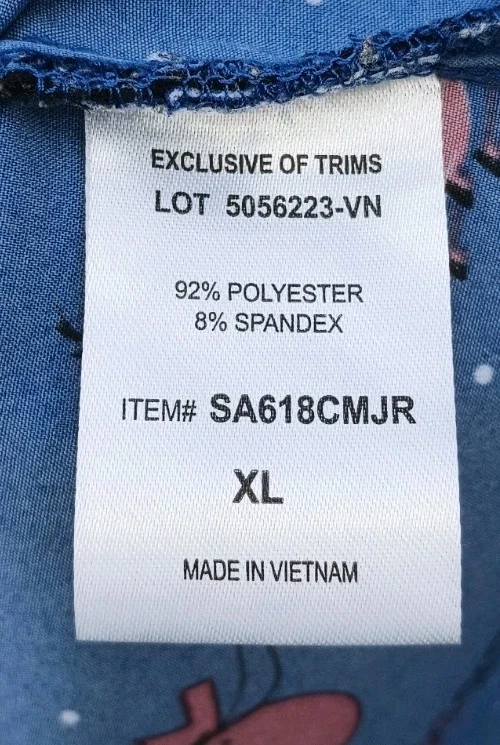 Sanibel Scrubs XL Blue Christmas Shirt Santa Medical Dental Vet Work Women - Image 4 of 4