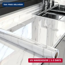 Glossy Marble Contact Paper White Peel and Stick Wallpaper Marble Wallpaper Self