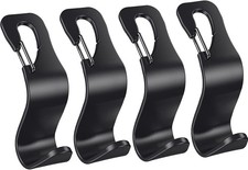 4 Pack Car Back Seat Headrest Hook Hanger for Purse Grocery Bag Handbag Hat