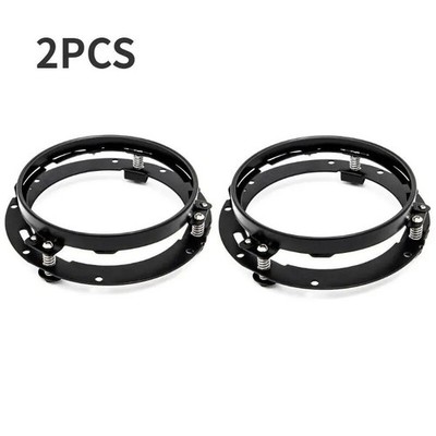 Paar schwarze 7 Zoll LED Scheinwerfer Halterung runder Ring für Jeep
