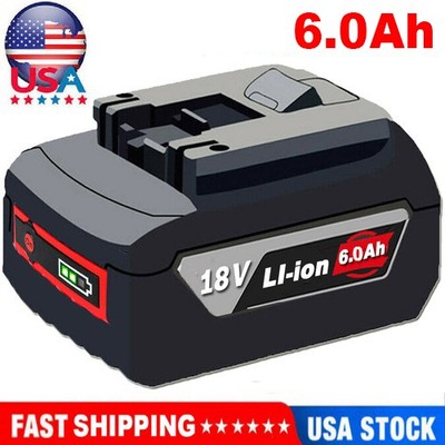 18V 6000mAh Li-ion Battery For Bosch BAT609 BAT610 BAT618 17618 25618-01 GSB GSR
