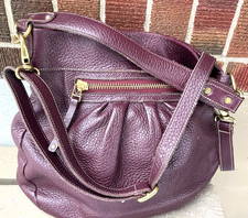 Roots Canada hobo Canada Brown Pebbled Leather Hobo Shoulder Bag