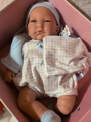 Sammlerstück, Unikat 40 cm Babypuppe - Spielpuppe mit Stoffkörper von M. Llorens