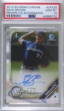 2019 Bowman Chrome Prospects Auto Zack Brown #CPA-ZB PSA 10 GEM MT Auto 8d2