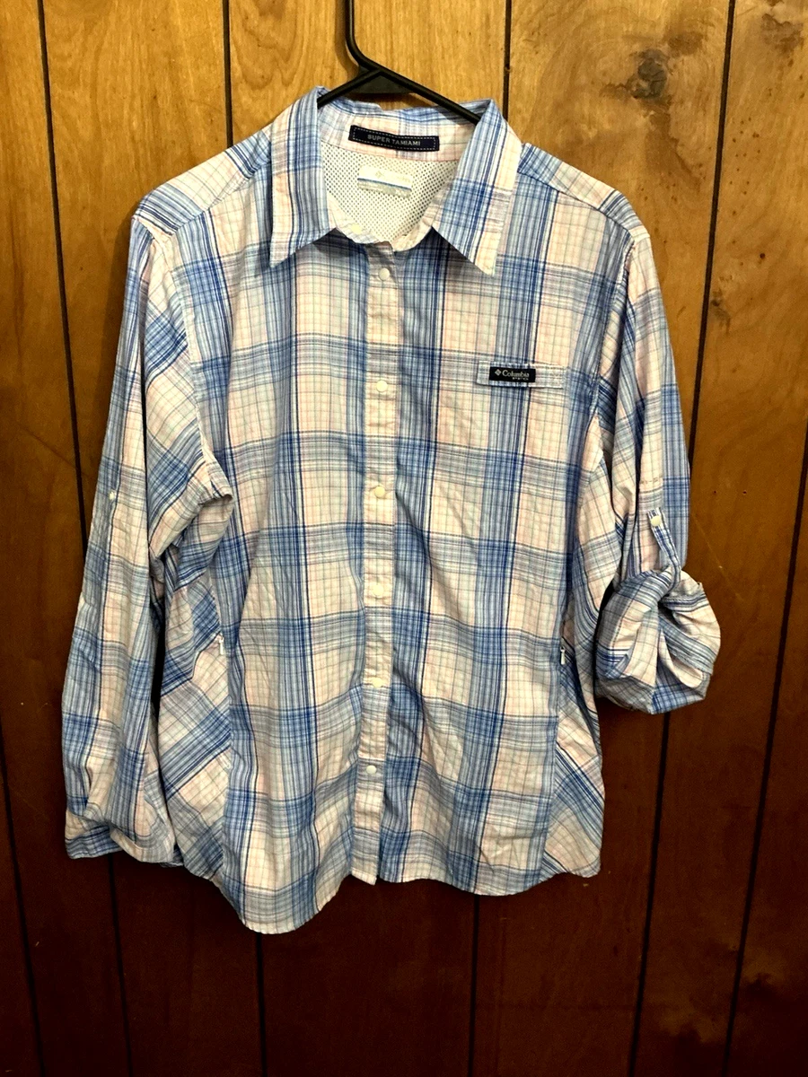 Chemise De Pêche Columbia Pour Femme, Taille Medium, Bleu Clair, Manches Courtes, état D'occasion