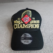 Washington Nationals Hat Black World Series 2019 Embroidered 39Thirty NEW