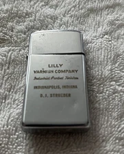 zippo lighter vintage Lilly Varnish Co Indianapolis In