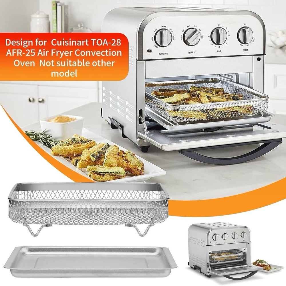 Cuisinart TOA-28 AFR-25 Air Fryer Tray Replacement 10.7 x 9.8 Inches