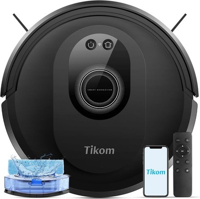 Tikom Robot Vacuum and Mop Combo 5000Pa App Control for Pet Hair