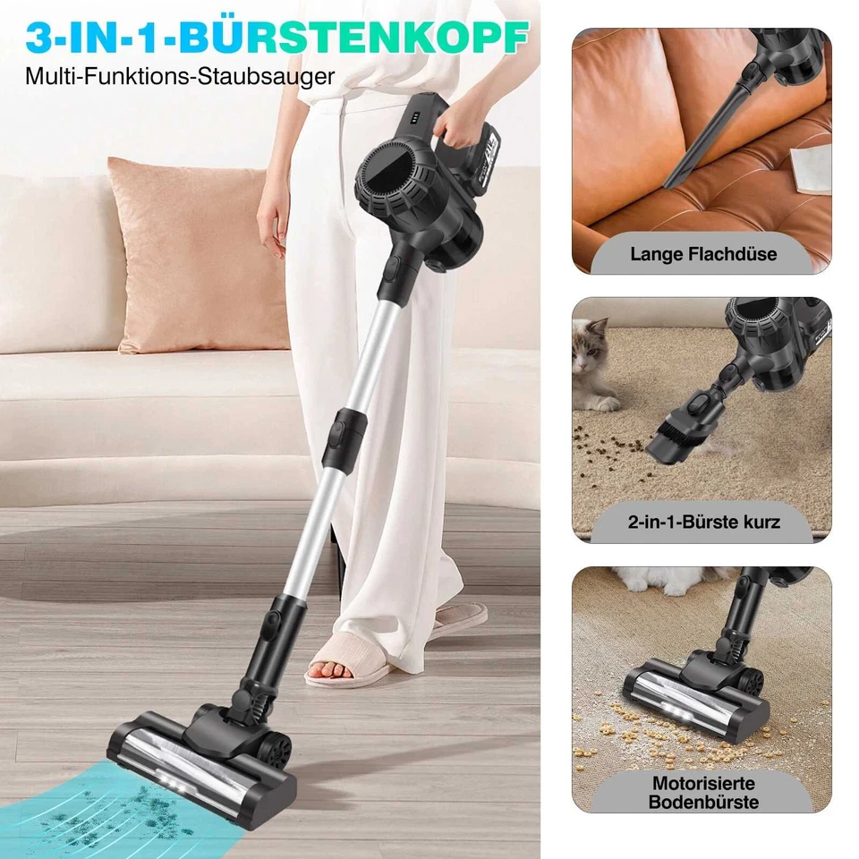 6000W Staubsauger Hoover Akku 6 IN1 mit funktion Handstaubsauger kabellos 30KPA - Bild 2 von 4