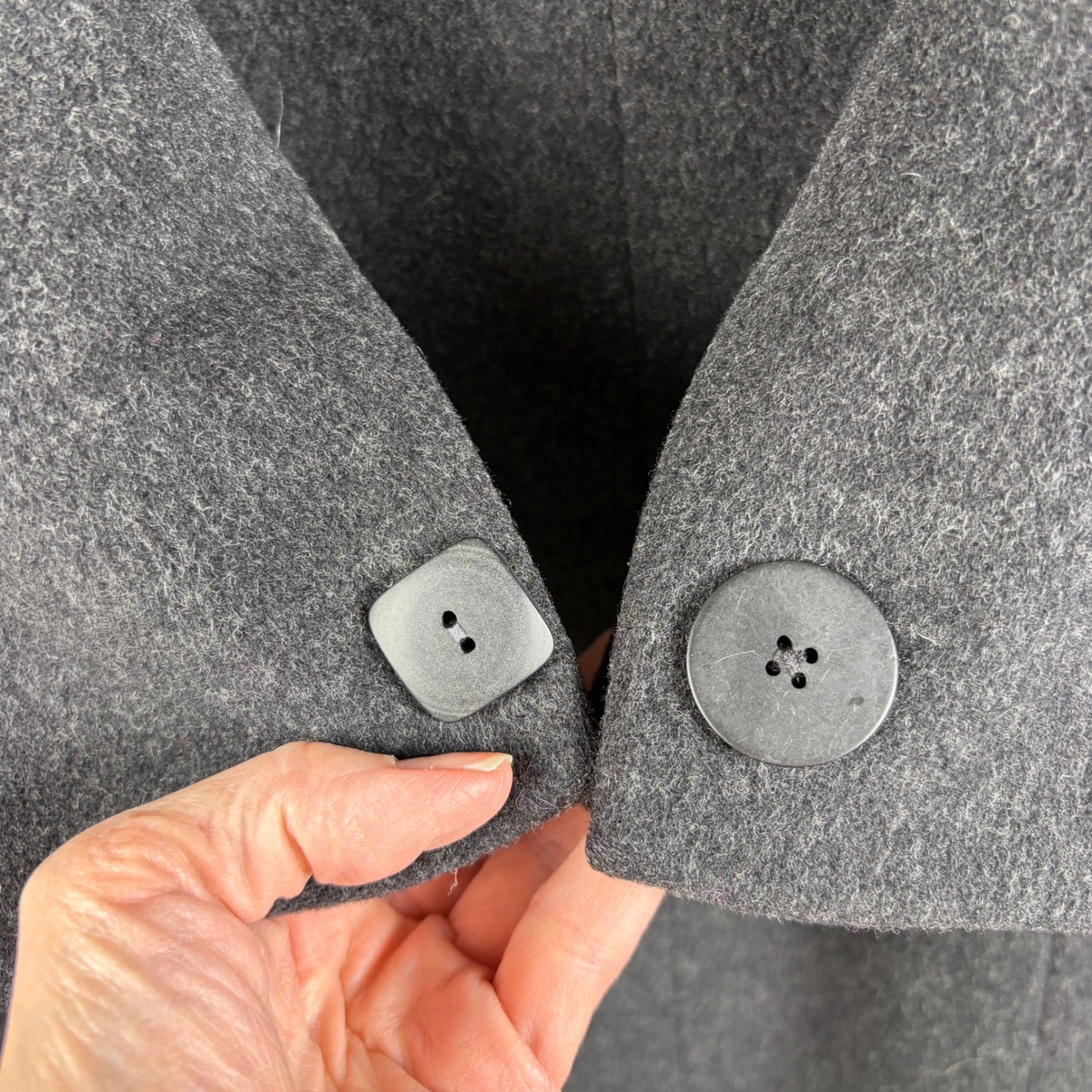Christian Dior Womens Loro Piana Lambswool Peacoat Charcoal Gray Size 4 Luxury image 9