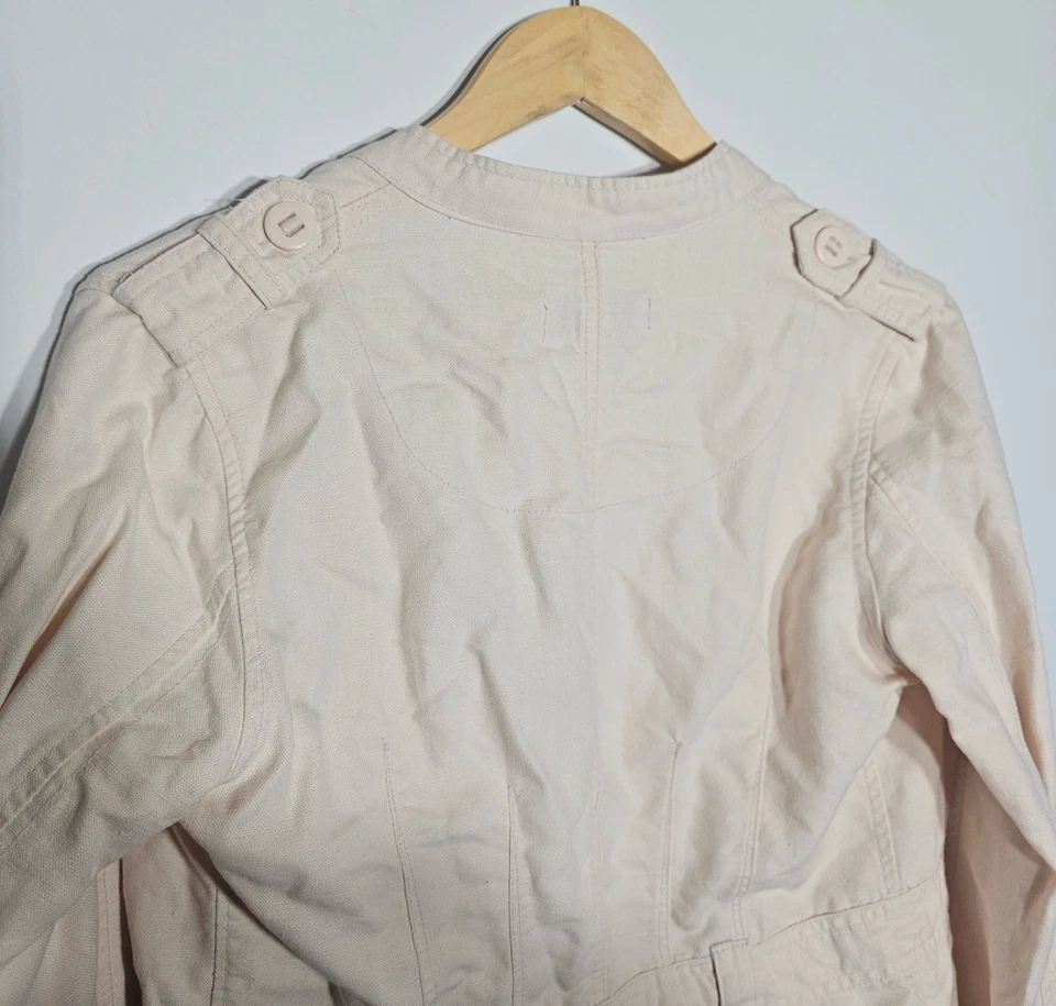 Just jeans womens Linen Cotton Long Sleeve jacket size 10 waist Tie + Free Post - image 2 of 4