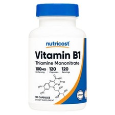 Vitamin B1 Thiamin Capsules 120 Count 100 Mg