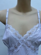 Feminine Vintage White Kayser Lace Trimmed 36” Bust Slip Adjustable Straps