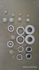 Gray 3d Printed Radials 28x 10.5 Wheels Tires Set For Model Cars Gray 3d Printed Radials 28x 10.5 Wheels Tires Set For Model Cars