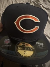 CHICAGO BEARS Hat NEW ERA NFL On Field C Logo 59FIFTY FITTED Cap 7 1/4