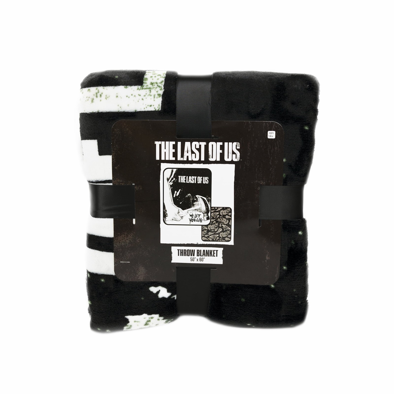 The Last of Us, Black and White Polyester Throw Blanket, 50"