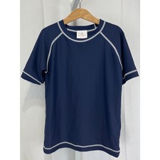 HANNA ANDERSSON Short Sleeve Rash Guard Swim Top Navy Blue Kids Size 130 8