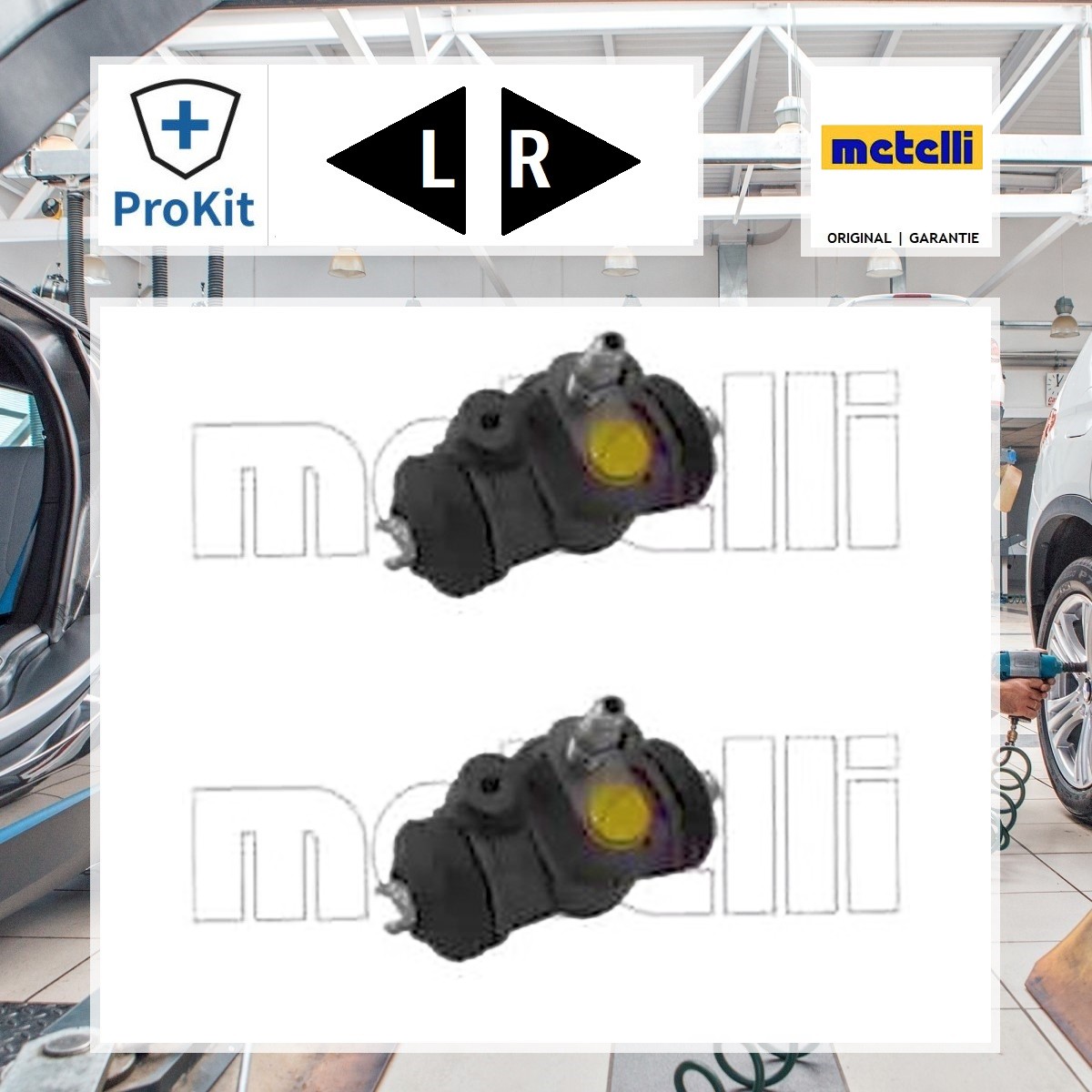 2x ORIGINAL® Metelli Radbremszylinder Hinten für Kia RIO I Schrägheck RIO I