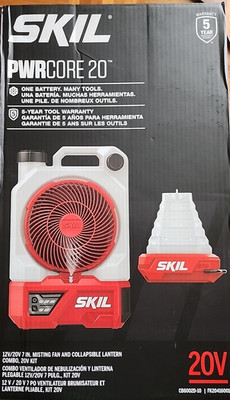 SKIL - 7'' Misting Fan, Collapsible Lantern & 20v Battery Combo Kit - PWRCORE
