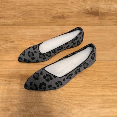 Frank Mully Damen-Ballerinas spitz zulaufend flach Strick flach Größe 6US/3,5 UK