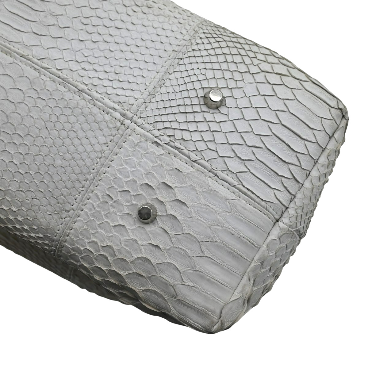 Pauric Sweeney White Python Leather Shoulder Bag - image 12