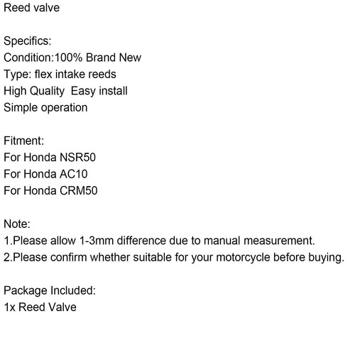 Cheque Verification Machine Air System Intake Reed Valve System Fits For Honda NSR50 AC10 CRM50 AUS ...