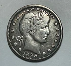 1895-P Silver Barber Quarter F+