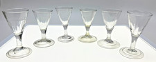 Set of 12 Rib Dip Molded Steigel Type Flint Wine Glasses (6)
