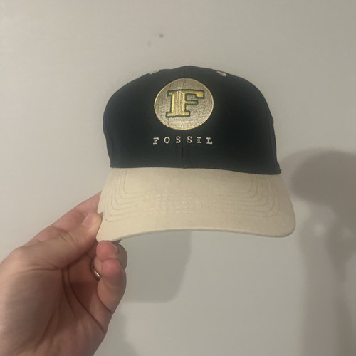 VINTAGE FOSSIL Fantastic Sports Merchandise Snapback OSFA Sewn Baseball Cap Hat