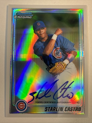 #ad 2010 Bowman Chrome Starlin Castro Refractor Auto Autograph # 500 #BCP100 $11.99