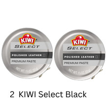 New 2 Pack Kiwi Select Black Polished Leather Premium Paste