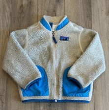 Vintage Patagonia Kids Retro-X Polar Oatmeal Fleece High Pile Jacket Size 5T