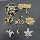 Vintage Costume Jewelry Lot 8 Brooches Sarah Coventry Rhinestone Faux Pearl