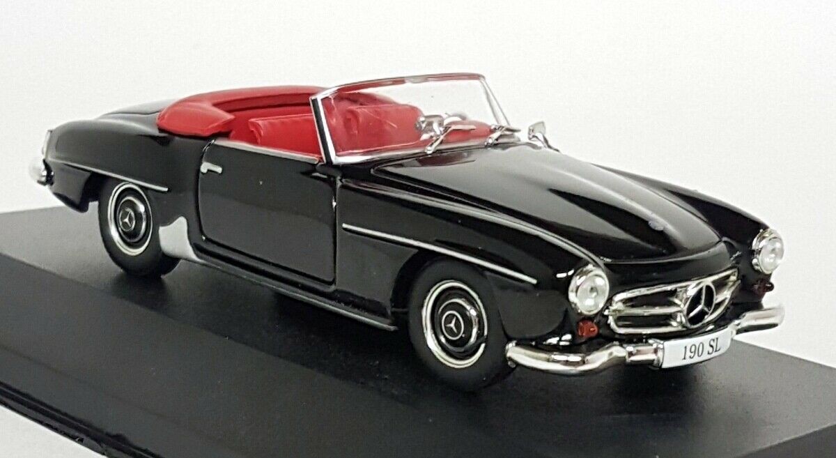 Atlas 1/43 Mercedes Benz 190 SL 1955 Black Diecast Scale model Car